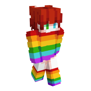Red boi from Rainbow friends on roblox Minecraft Skin