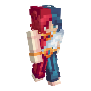 Red and Blue fire flame skin for Craftsman and minecraft.