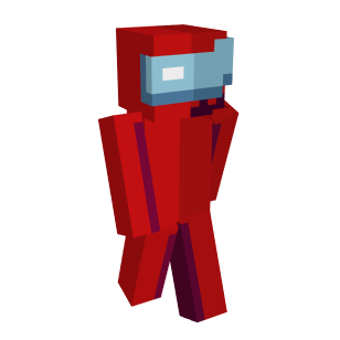minecraft — Red Crewmate/Impostor from Among Us is a sussy