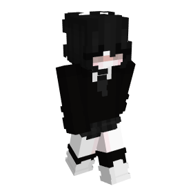 Black + White + Hair Minecraft Skins.